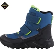 Kék-fekete-neon, bundás, vízálló, Gore-Tex, Superfit bakancs