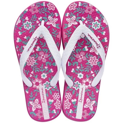Pink kisvirágos, gumi, Ipanema papucs (25-26)