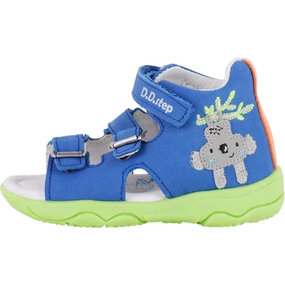 Kék-neon, koala macis, hajlékony talpú, dd step szandál