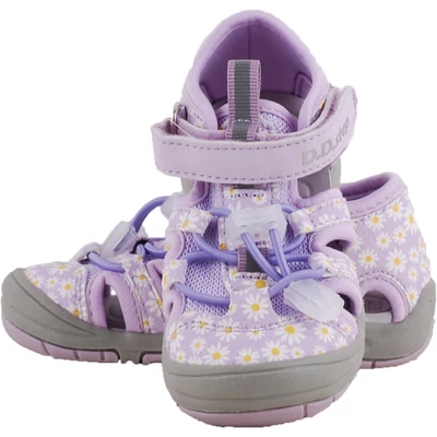 Lila, margarétás quick dry dd step zárt orrú szandál
