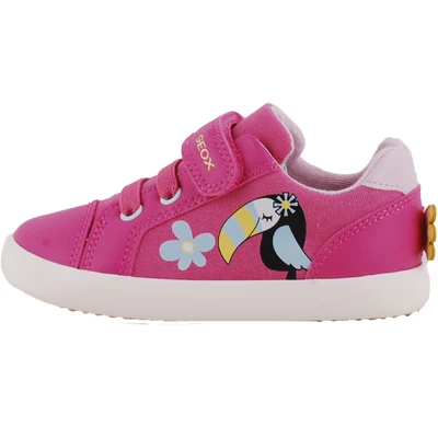 Pink, kakadu mintás, kislány, Geox cipő