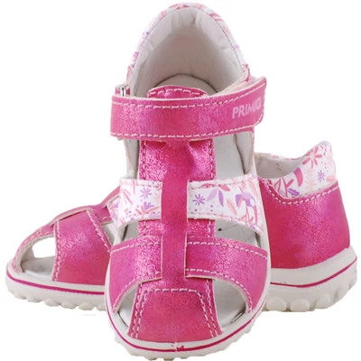 Pink, kisvirágos, Primigi, zárt orrú szandál