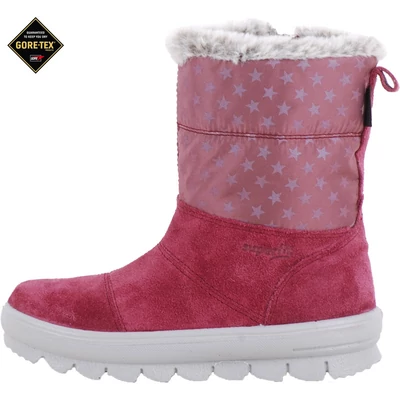 Mályva, csillagos, prémes. bundás, vízálló, Gore-Tex, Superfit csizma