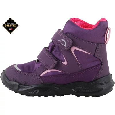 Lila, vízálló, bundás Gore-Tex Superfit bakancs