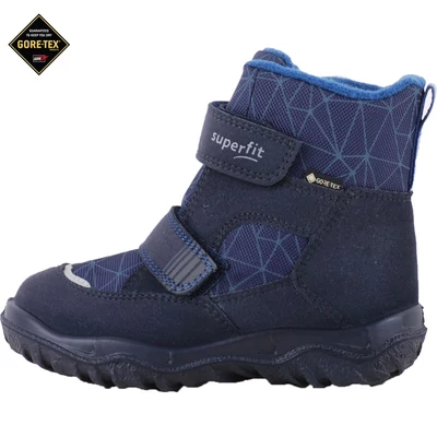 Sötétkék, bundás, vízálló, Gore-Tex, Superfit bakancs