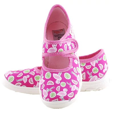 Pink, flamingós, Superfit vászoncipő