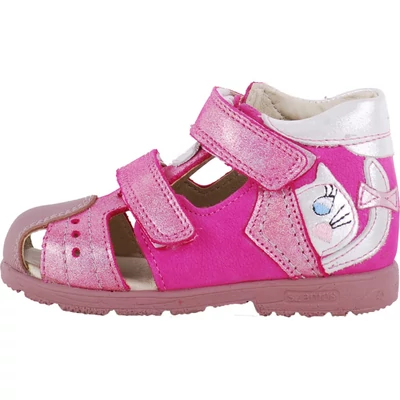 Pink, cicás, Szamos supinált, zárt orrú szandál