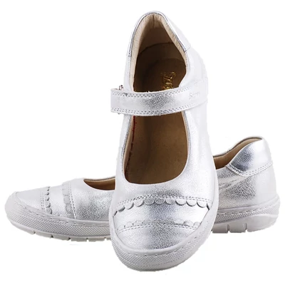 Ezüst, hajlékony talpú, Szamos, pántos balerina