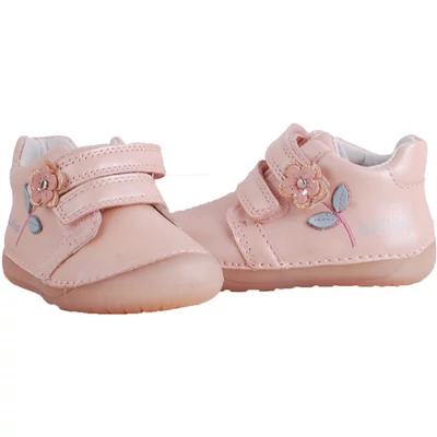 Rózsaszín, barefoot, kisvirágos, dd step cipő