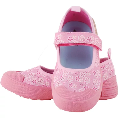 Pink, virágos, dd step vászon balerina