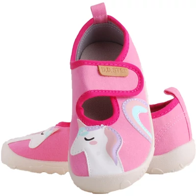 Unikornisos barefoot dd step vászoncipő szemből
