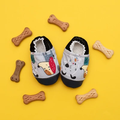 Funkidz, szürke kutyus bélelt, puhatalpú cipő