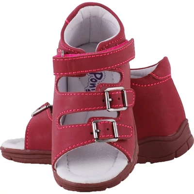 Bordó-pink, varrású Ponte20 supinált szandál