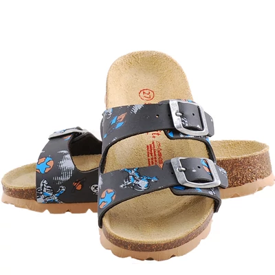 Sötétszürke, űrhajós, földgömbös, 2 csatos, Superfit papucs