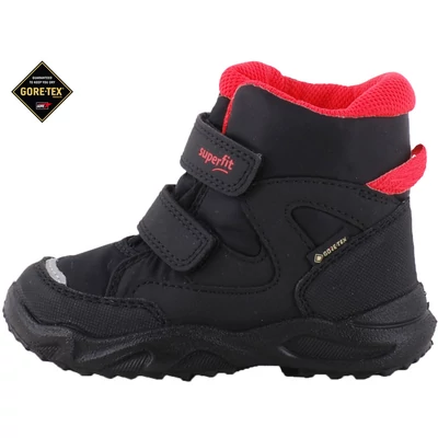 Superfit fekete-piros, vízálló, Gore-Tex, kisfiú bakancs