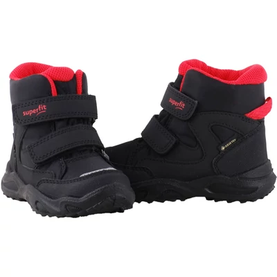 Superfit fekete-piros, vízálló, Gore-Tex, kisfiú bakancs