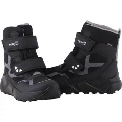 Fekete vízálló, bundás Gore-Tex Superfit bakancs