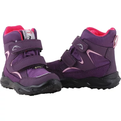 Lila, vízálló, bundás Gore-Tex Superfit bakancs