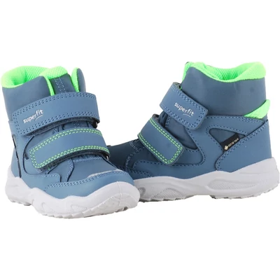 Szürkéskék-neon, bundás, vízálló, Gore-Tex, Superfit bakancs