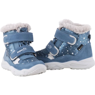 Kék-ezüst, bundás, vízálló, Gore-tex, Superfit bakancs