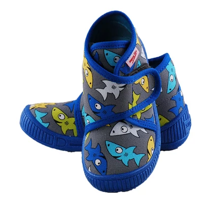 Kék-szürke, cápás Superfit vászoncipő