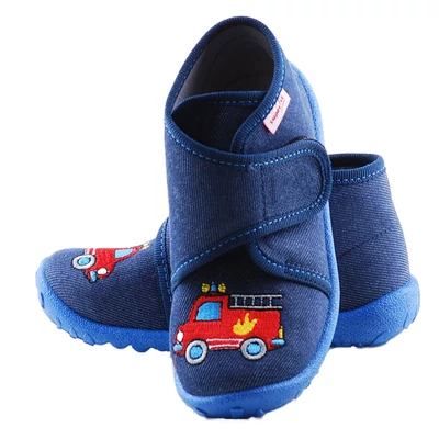 Sötétkék, tűzoltós, Superfit vászoncipő