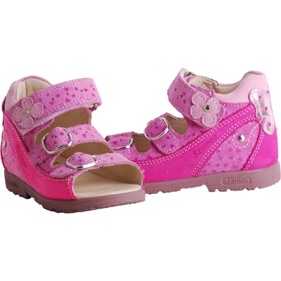 Pink, pillangós, szívecskés, Szamos supinált szandál