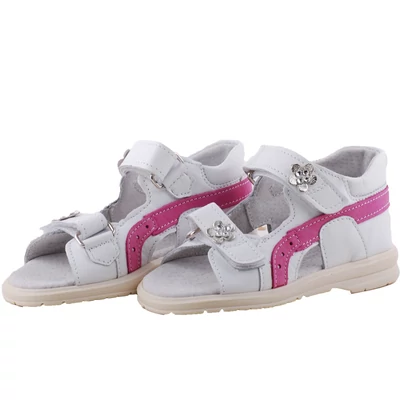 Fehér, pink, Maus supinált szandál